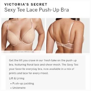 Victoria's secret sexy tee lace push-up bra 38F 38DDD